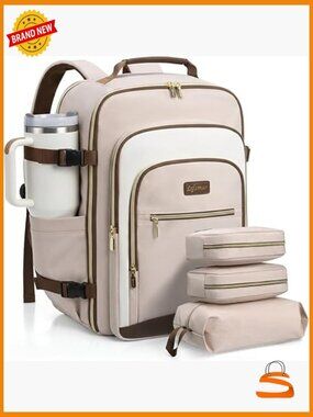 40L Travel Backpack for Women, Carry On Flight Approved, Waterproof Backpack